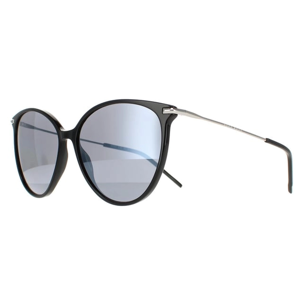 Hugo Boss Round Mens Black Silver Mirror 1272/S - One Size